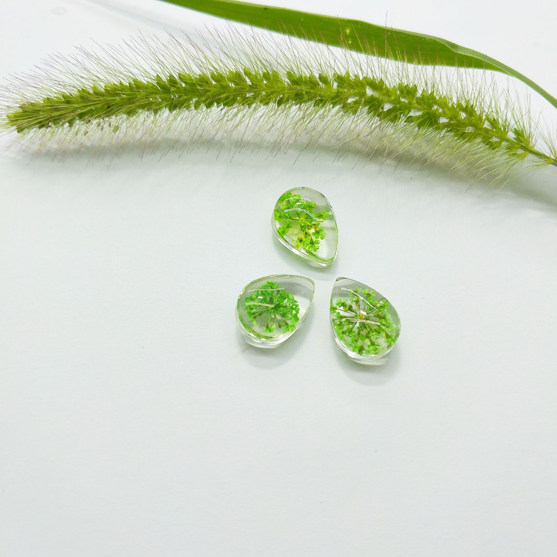 Green With copper wire