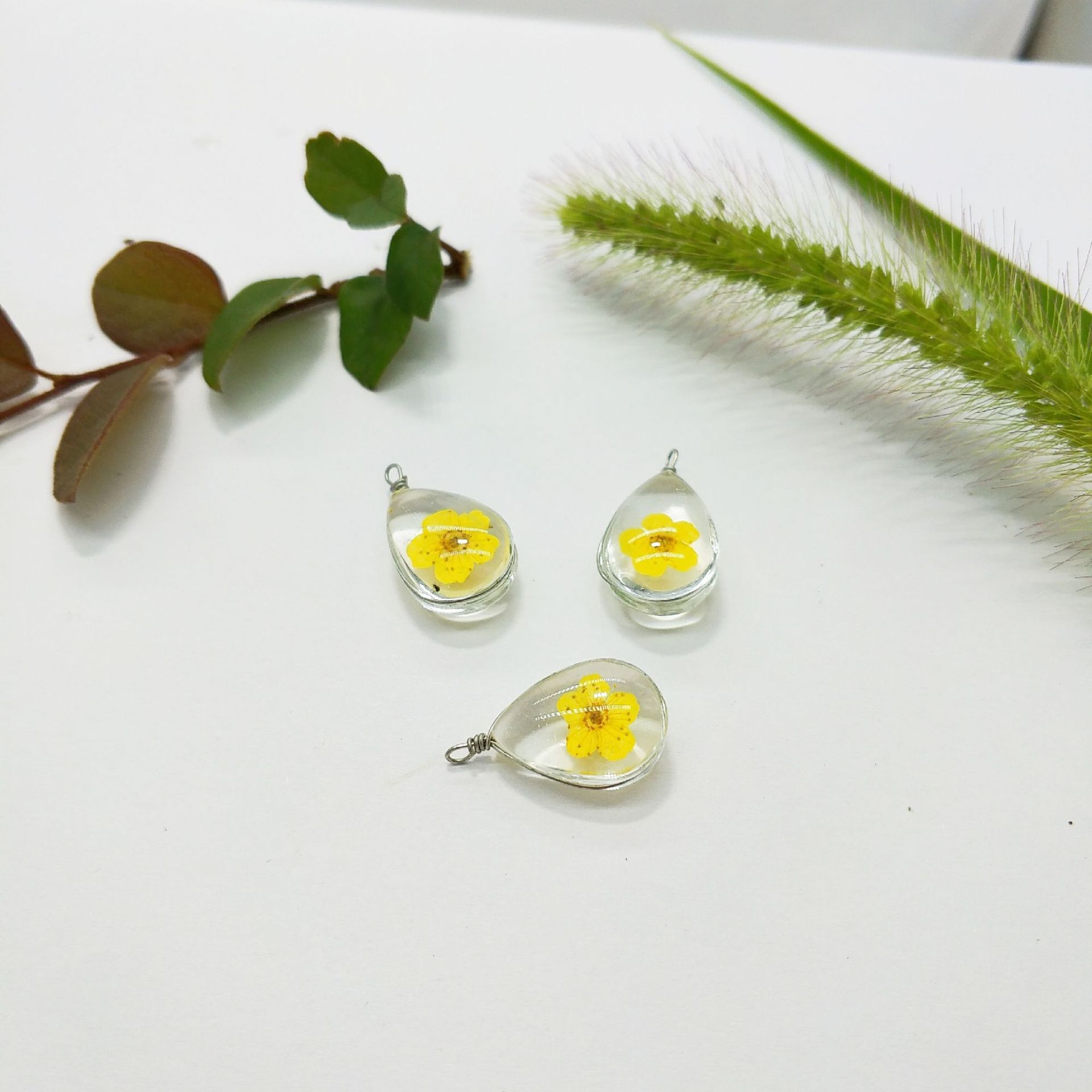 Cherry Blossom Yellow With copper wire