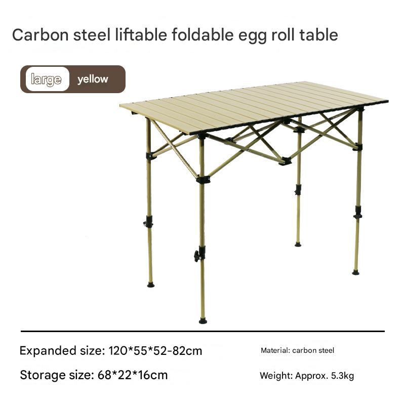 Beige 120 table [can be lifted]-reinforced table legs do not shake