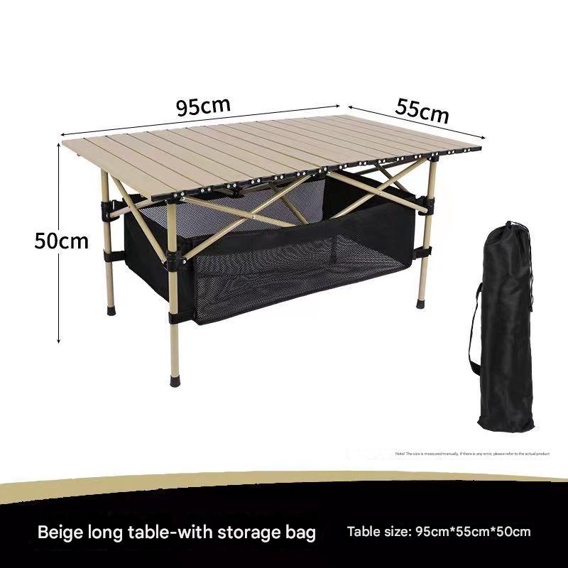 Beige 95 table and net pocket [can be lifted]]