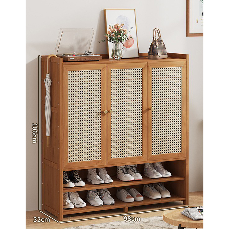 Plastic rattan door (ordinary model) 3 doors 7 layers-a872