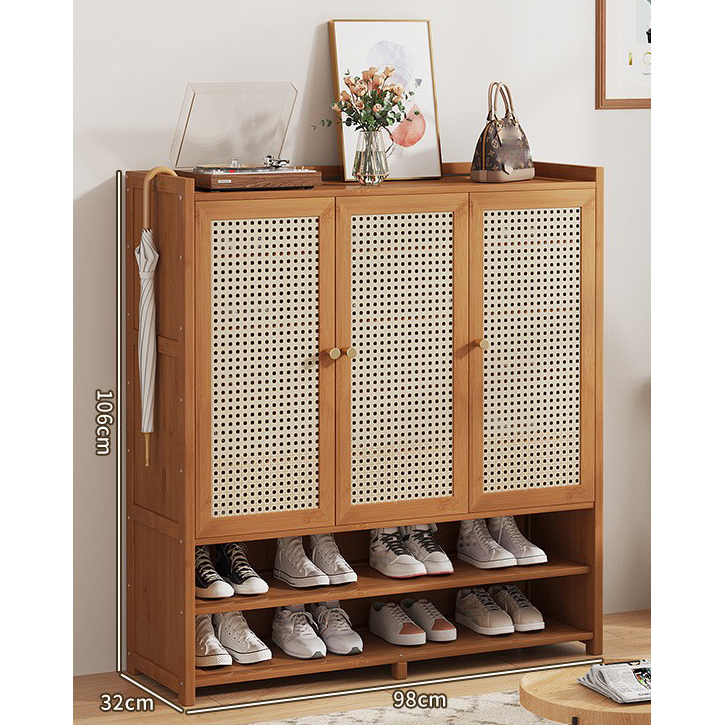 Plastic rattan door (ordinary model) 3 doors 8 layers-a873