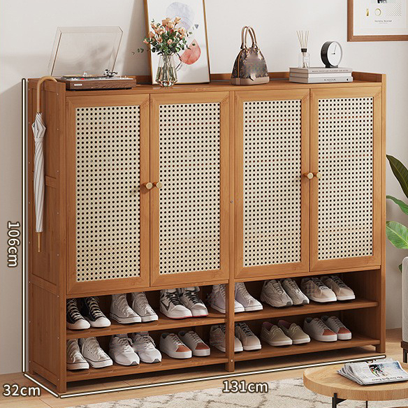 Plastic rattan door (ordinary model) 4 doors 8 layers-a875