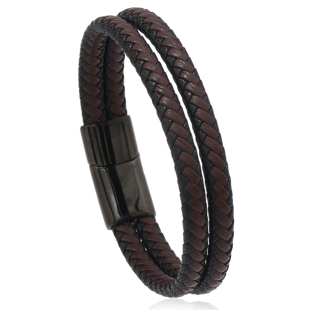 Black buckle brown leather 19CM