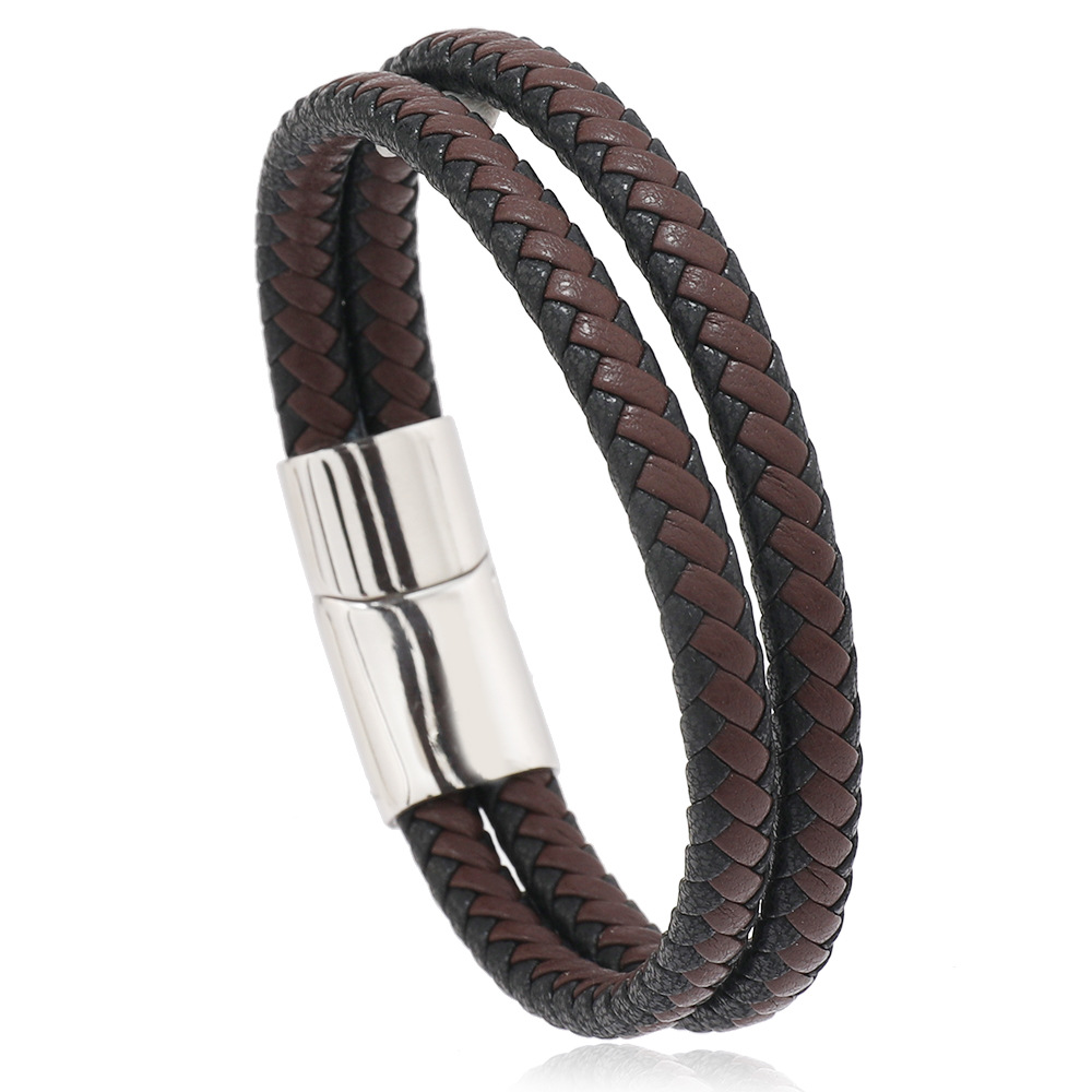 Silver buckle brown leather 21CM