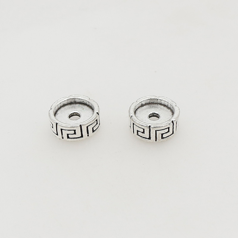 8 Ancient silver 12x4mm hole 3mm