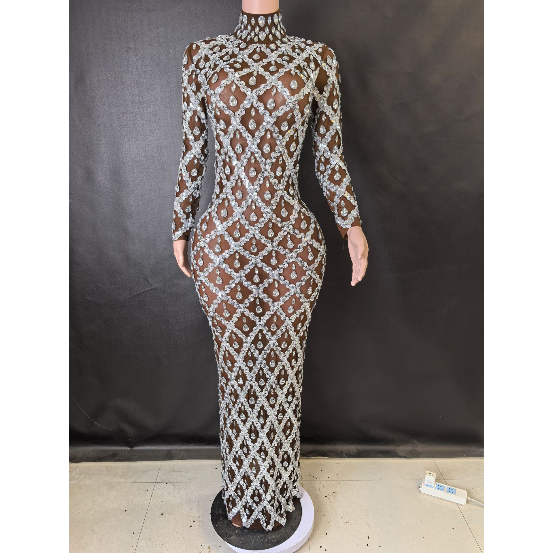 Long sleeve Silver brown long