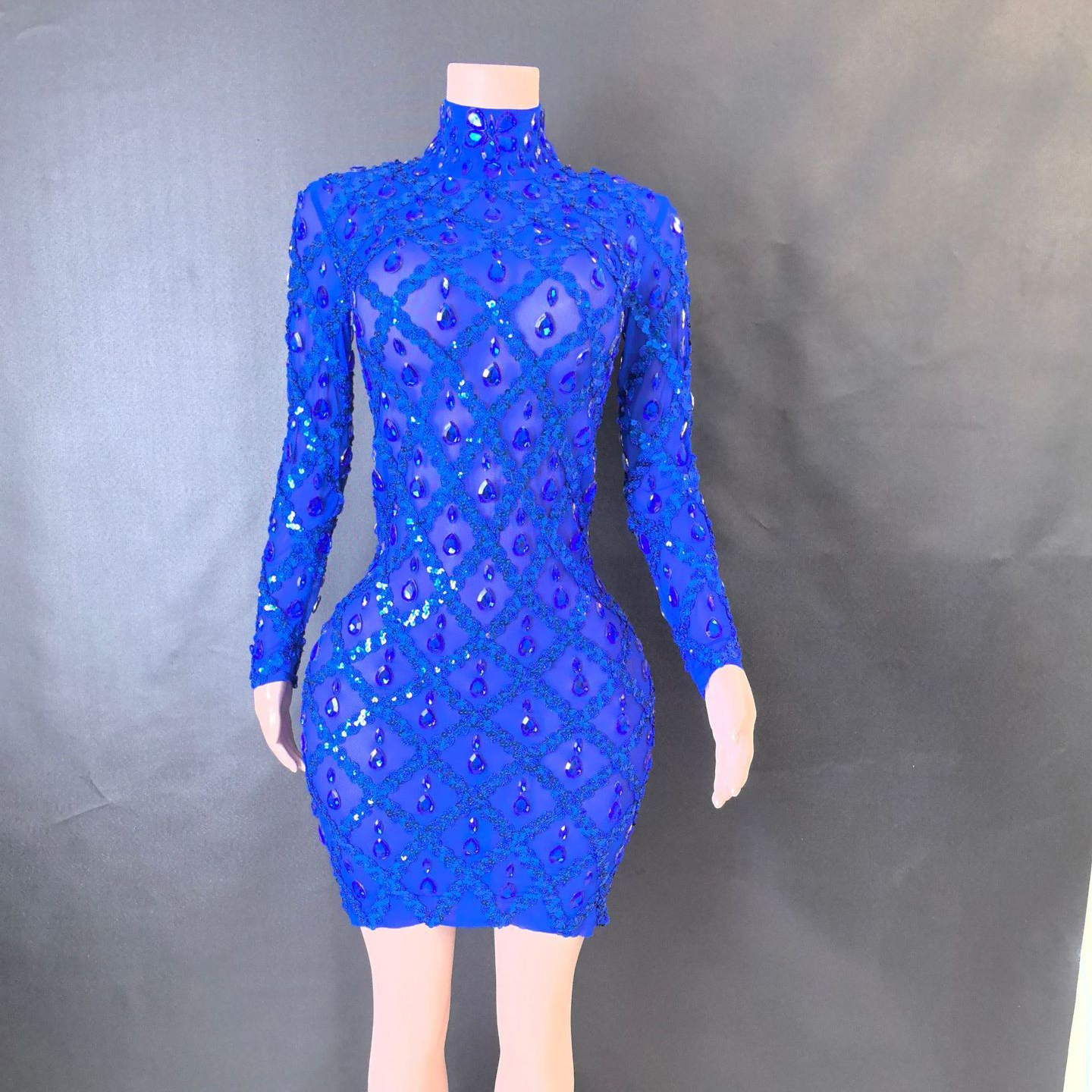 Long sleeve blue short