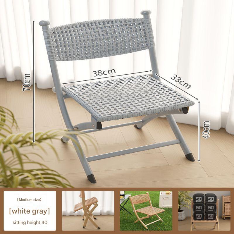 Solid and elegant gray medium double-layer high quality rattan hand-woven