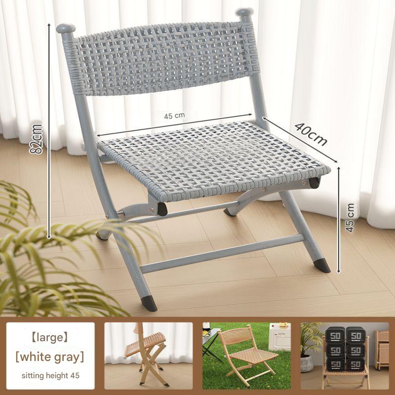 Robust and elegant gray large double-layer high-quality rattan hand-woven