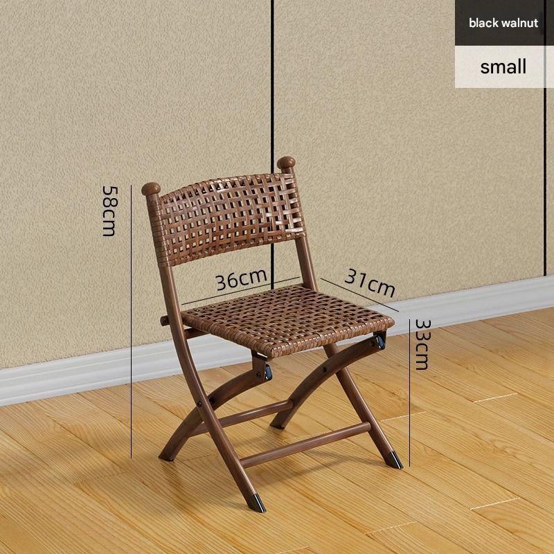 Robust black walnut small size double layer high quality rattan hand woven