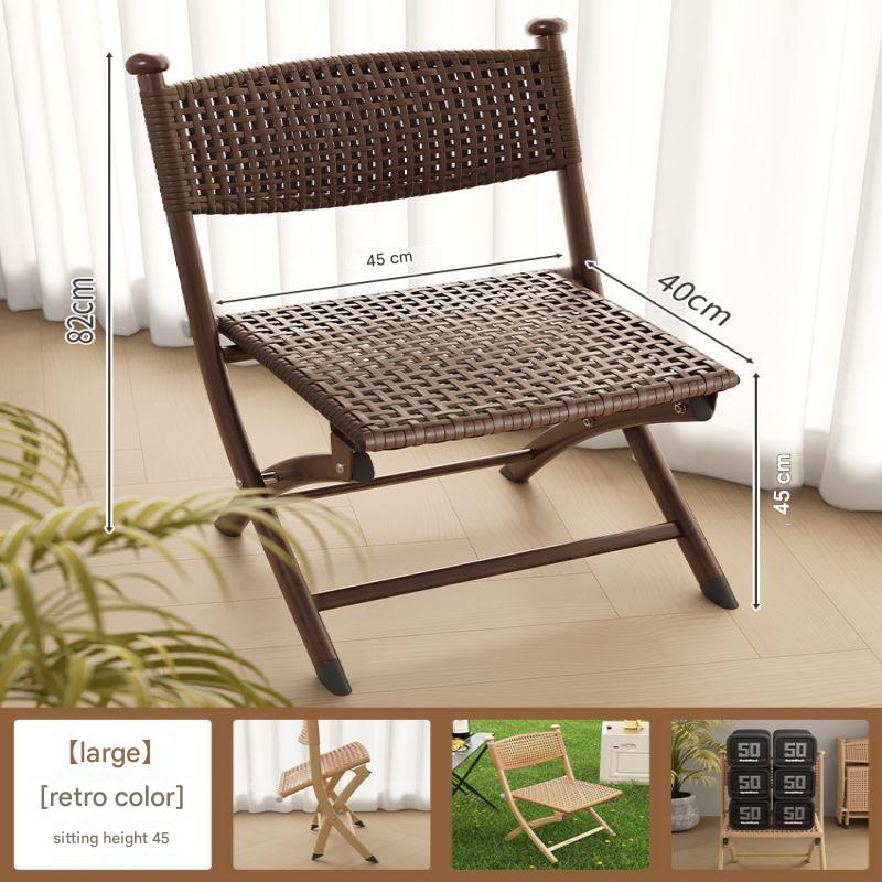 Robust Vintage Wood Large Double Top Quality Rattan Hand-Woven