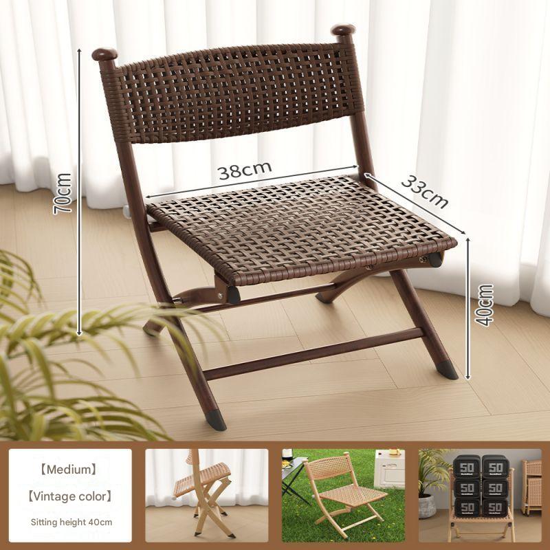 Robust Vintage Wood Medium Double Top Quality Rattan Hand Woven