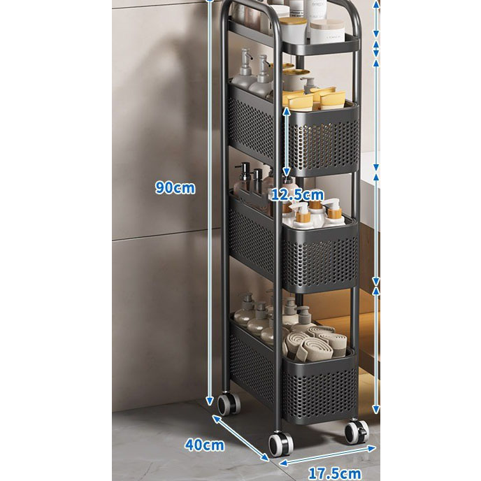 Joint frame * Round tube handrail four layer frame * Black