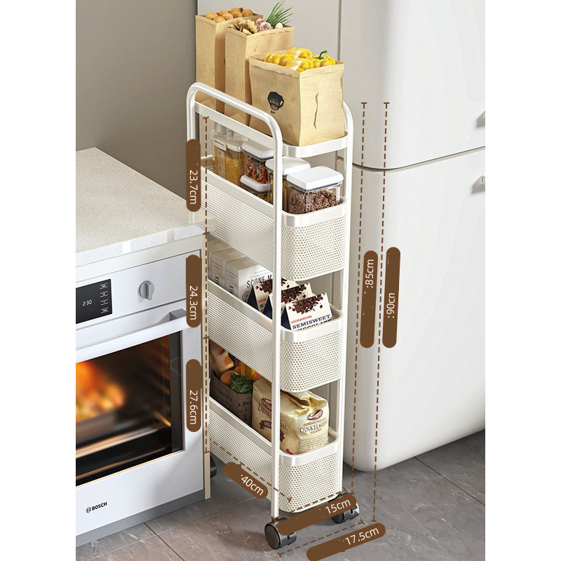 Seam frame * Round tube handrail four-layer frame * White