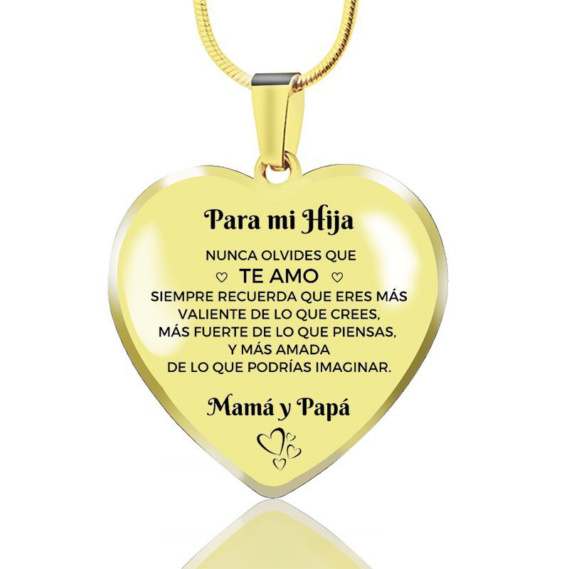 51cm Gold necklace mama Y papa Stainless steel