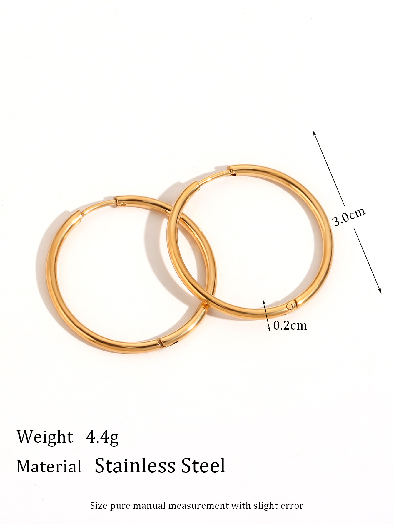 2mm wire diameter basic stainless steel ear ring-3