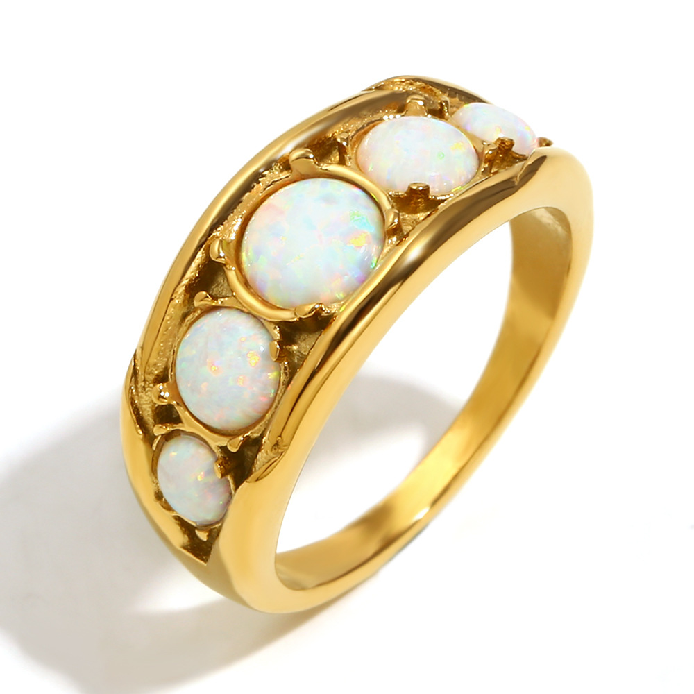 Opal Ring - Gold - size 8