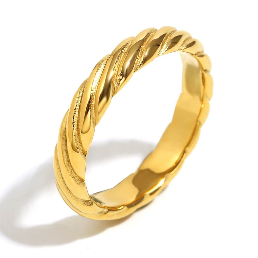 10:Classic Twill ring - Gold - size 6
