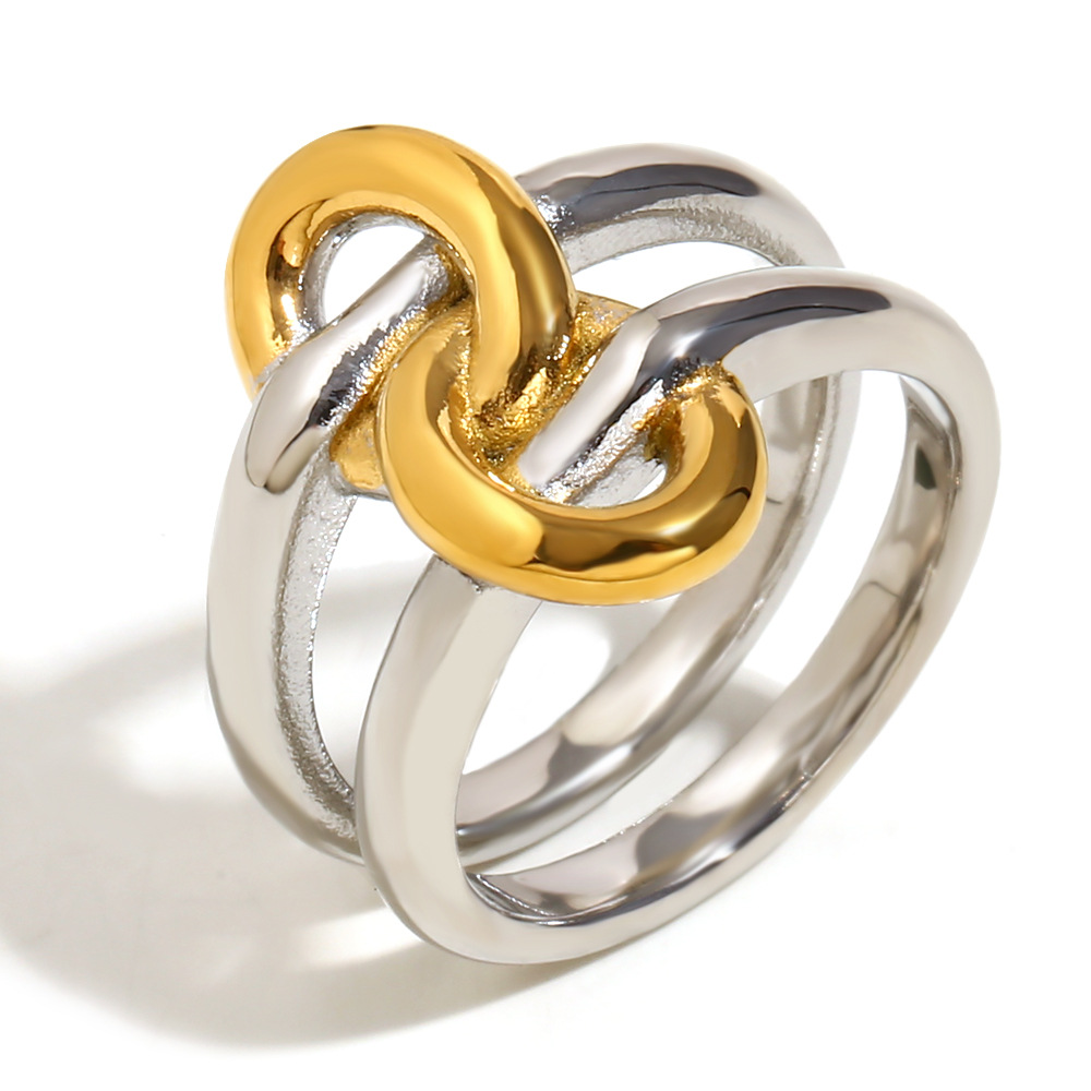 18:Knot double ring - Two colors - number 7