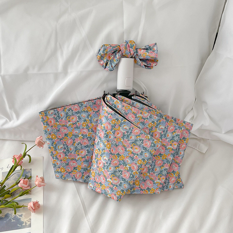 Blue pink floral automatic