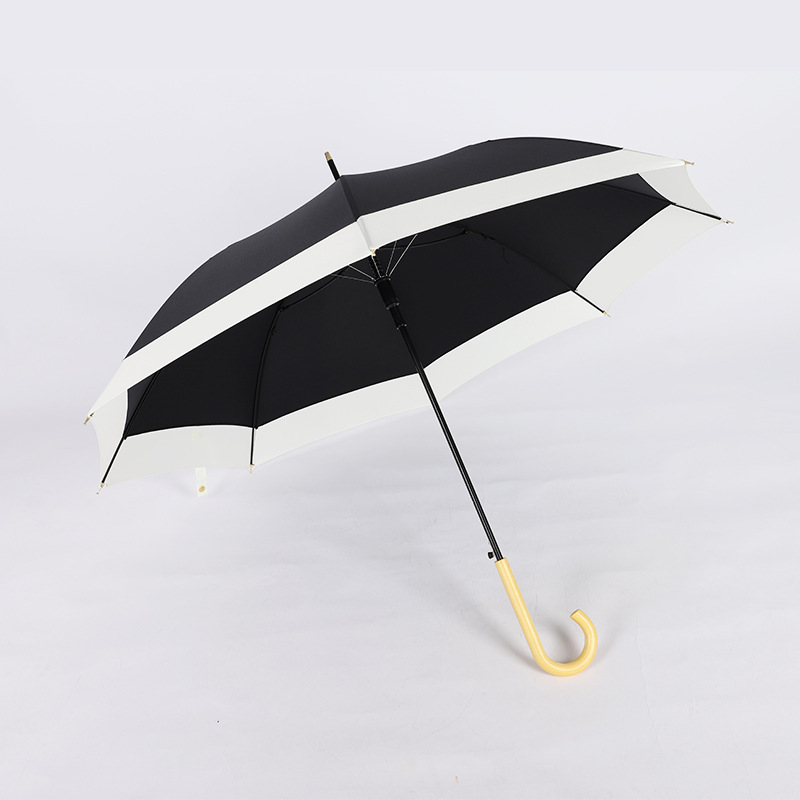 Wooden handle with white edge