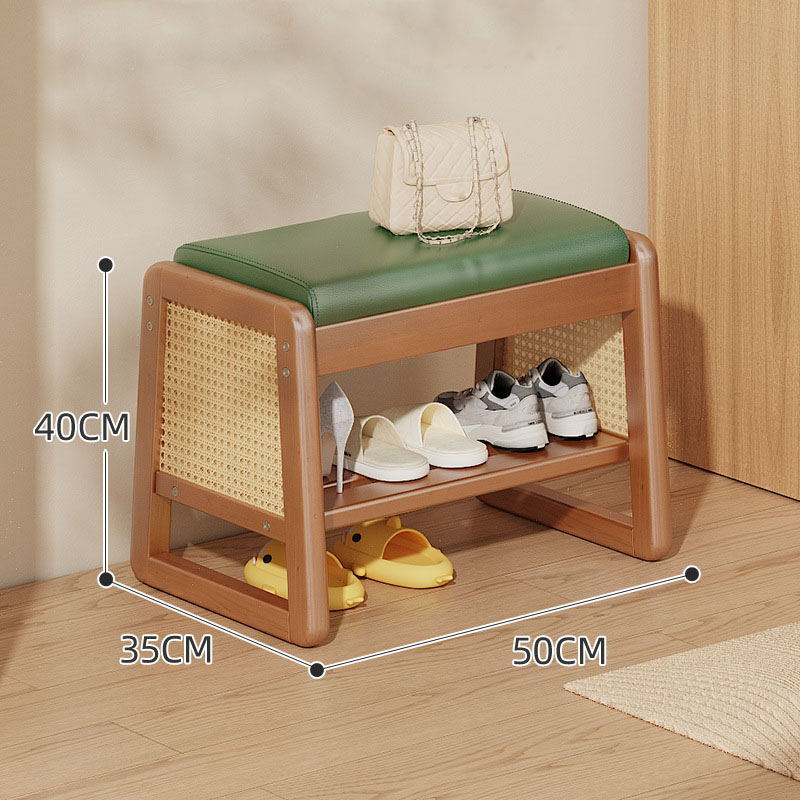 Walnut color 50cm and green cushion