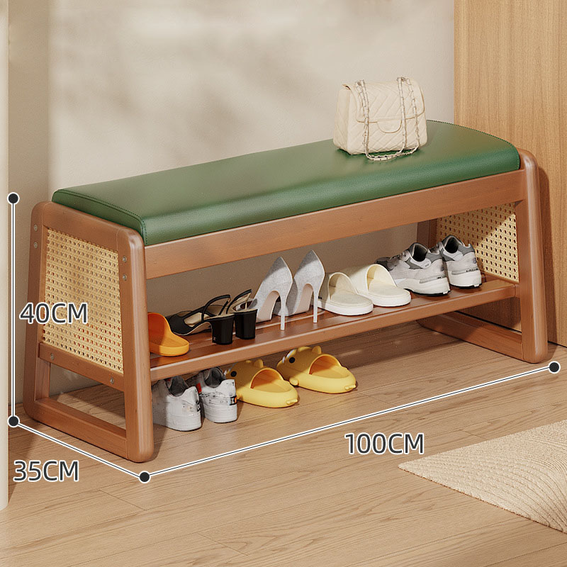 Walnut color 100cm and green cushion