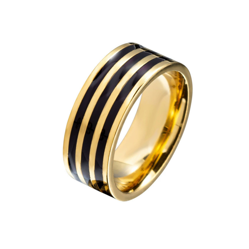 Gold 8mm 3 slots US Size #6