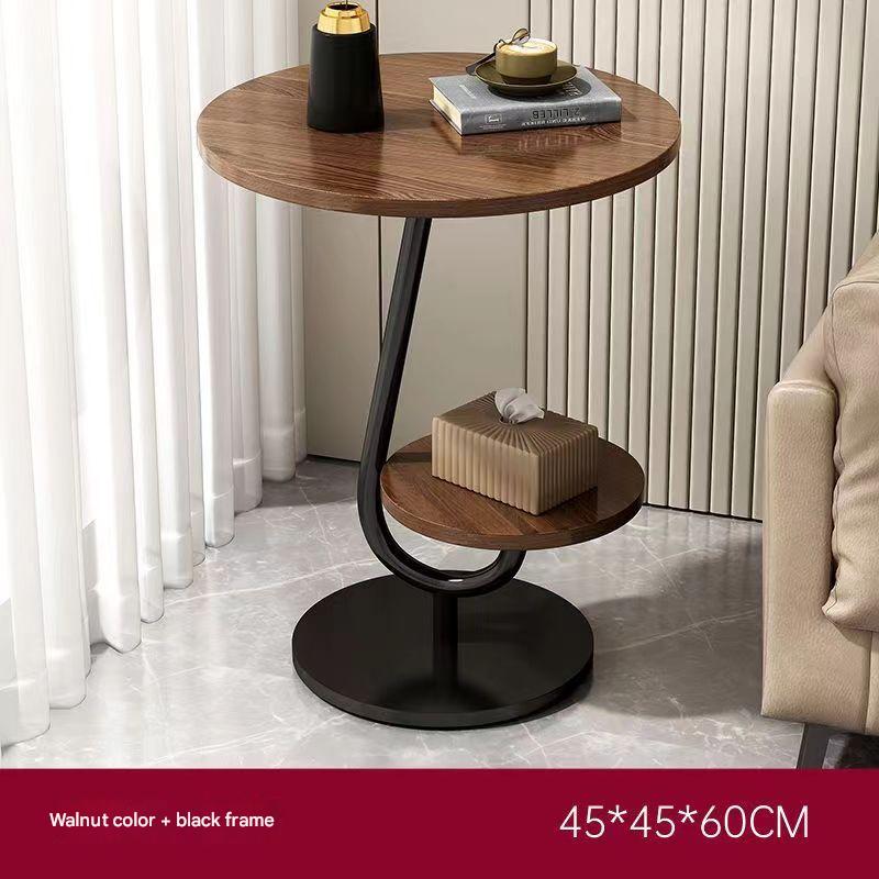 Walnut table Black rack 45*45*60
