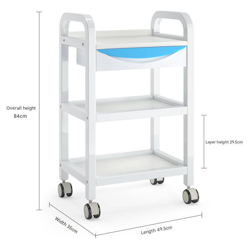 White Trolley * Blue Drawer