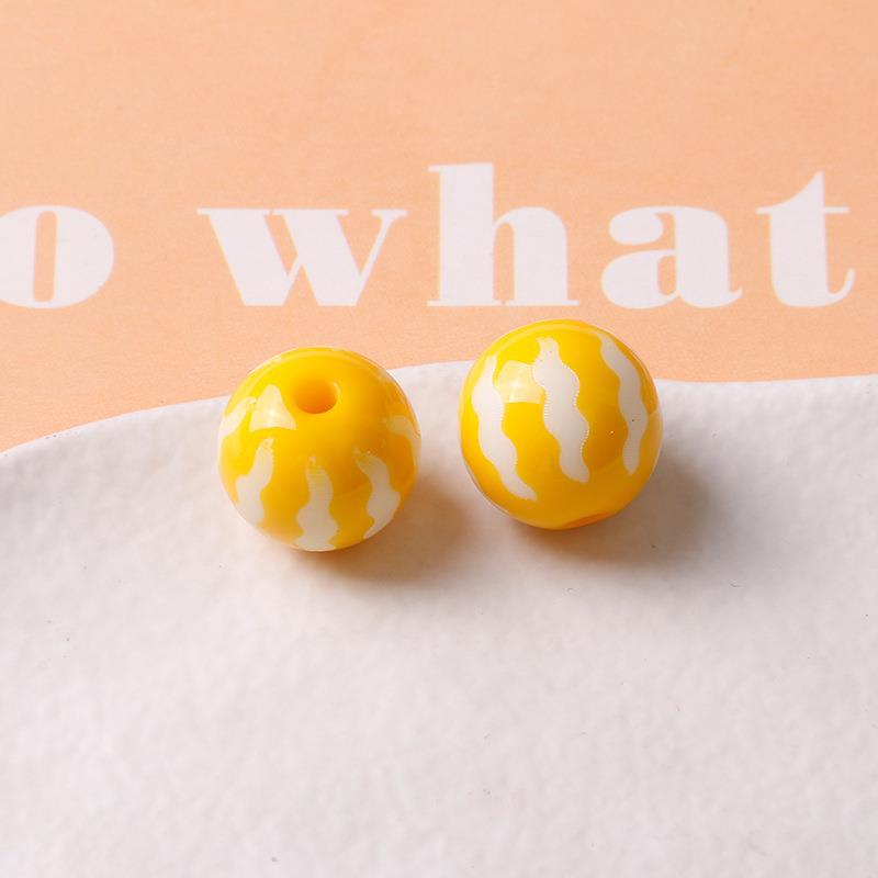 Yellow pumpkin beads