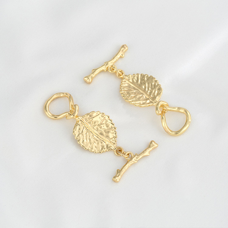 1:14K package gold leaves branches OTbuckle 1 set