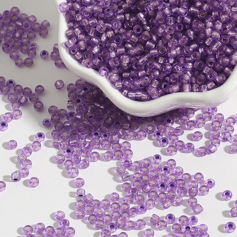 Light purple 2mm aperture 0.6mm/about 1000 pieces