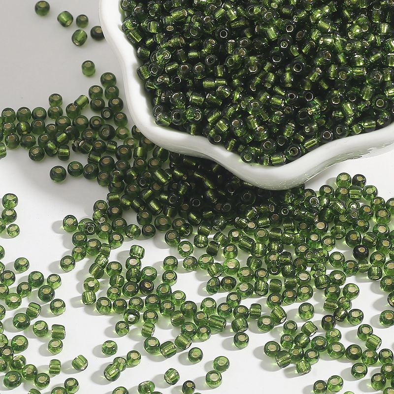 olive green 2mm aperture 0.6mm/about 1000 pieces
