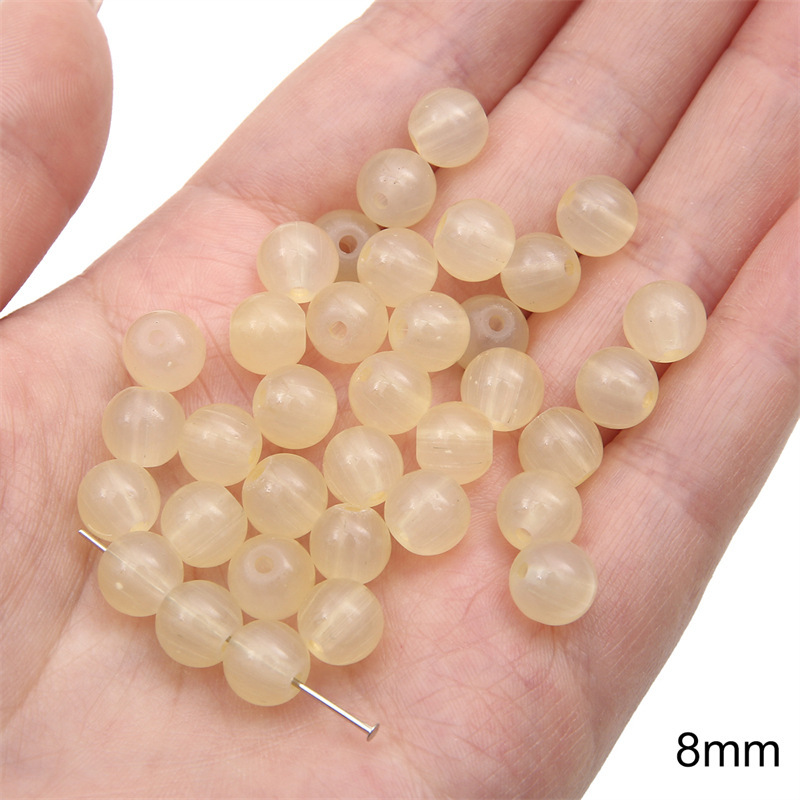 3:Transparent jelly beads 8mm aperture about 1mm light yellow