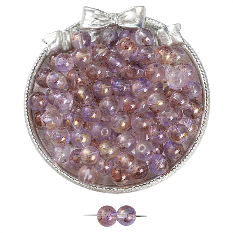 Purple 8mm hole 1mm 50pcs/bag