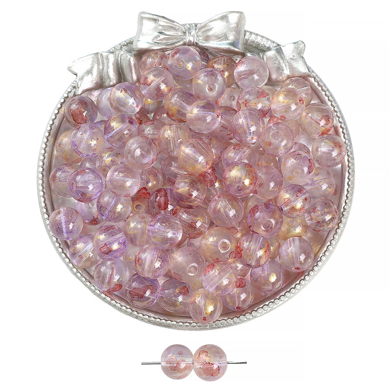 Light purple 8mm hole 1mm 50pcs/bag