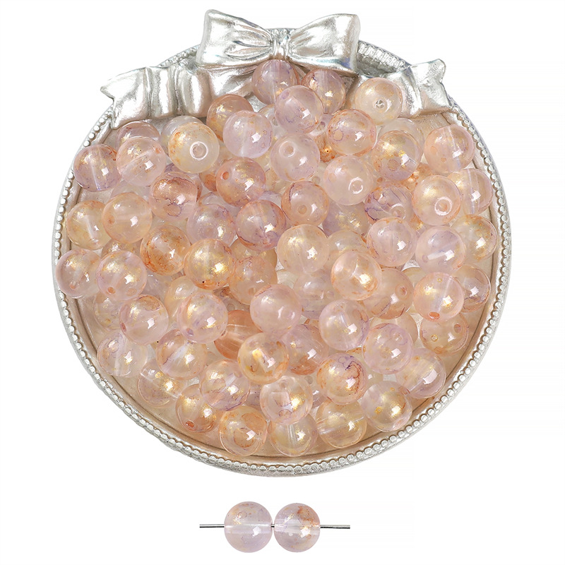 lilac 8mm hole 1mm 50pcs/bag