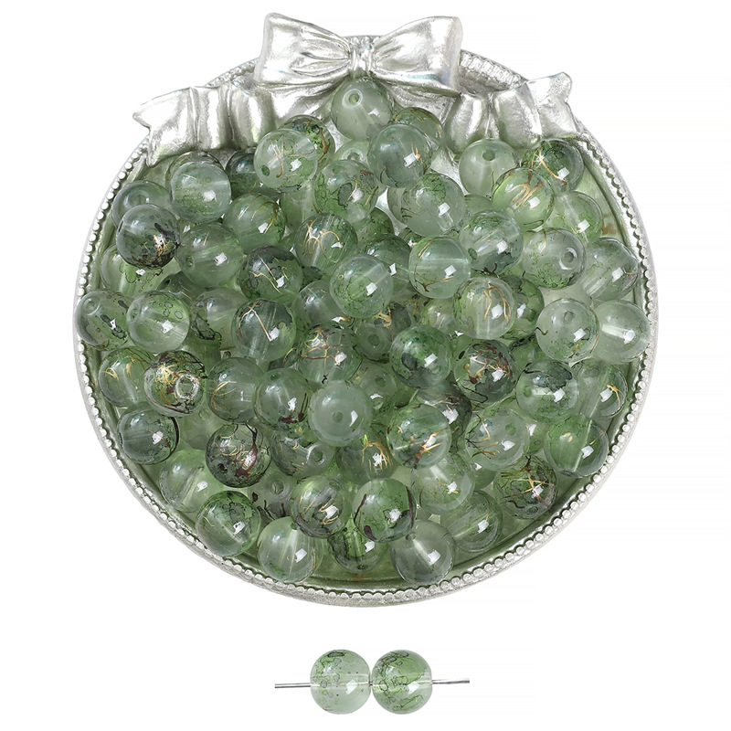 Green 8mm hole 1mm 50pcs/bag