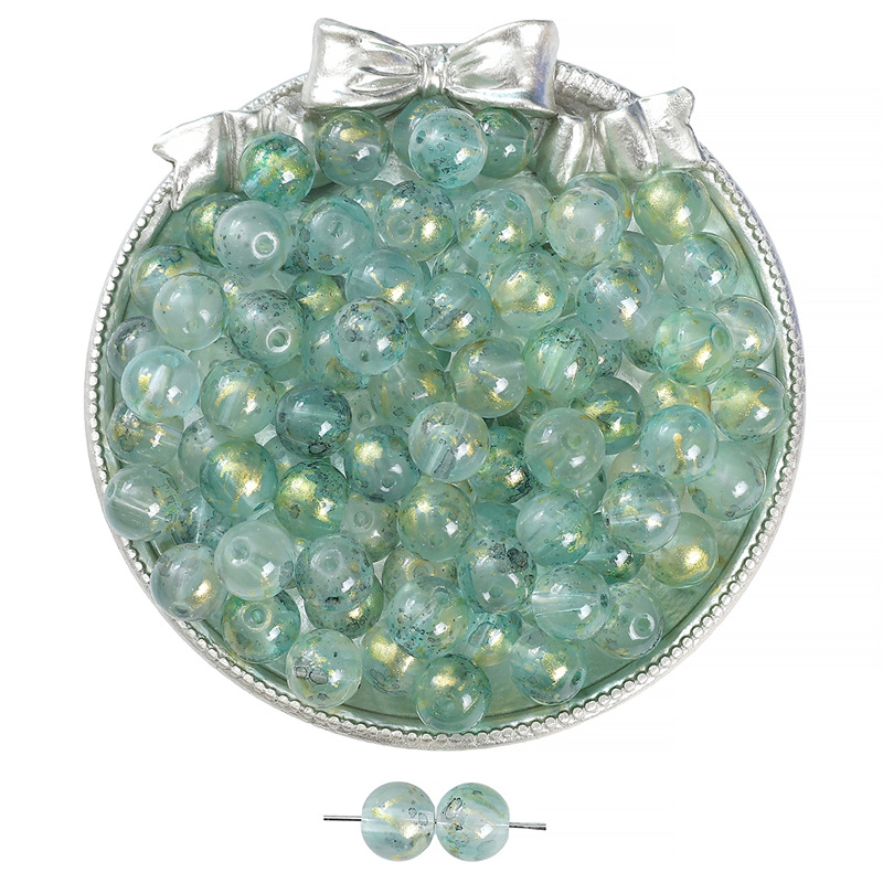 Light green 8mm hole 1mm 50pcs/bag