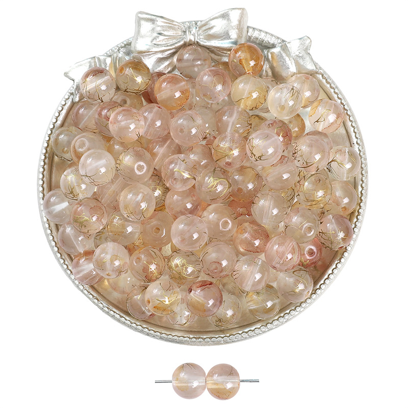 Champagne 8mm hole 1mm 50pcs/bag