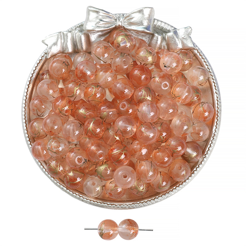 Orange 8mm hole 1mm 50pcs/bag