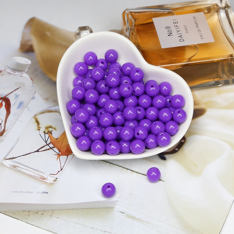 Dark purple Diameter 6mm hole 1.5mm about 200pcs