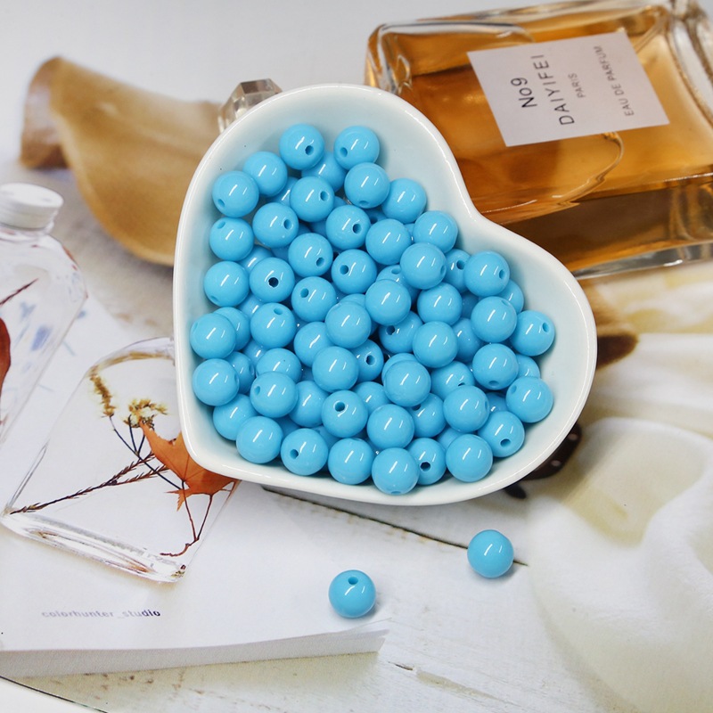 Aqua Diameter 6mm hole 1.5mm about 200pcs