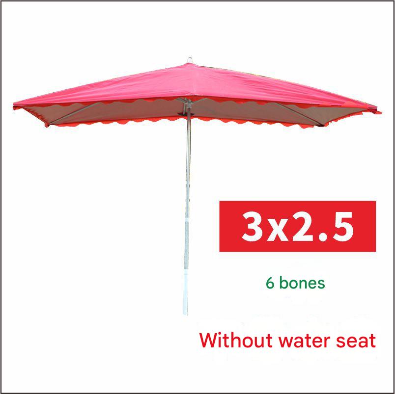 Umbrella 3x 2.5m red without water seat