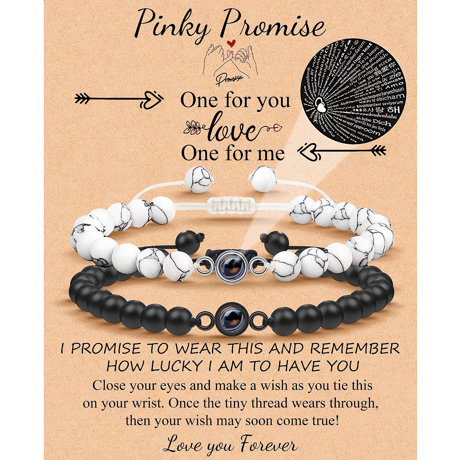 White Turquoise Grinding Stone Card promise gift