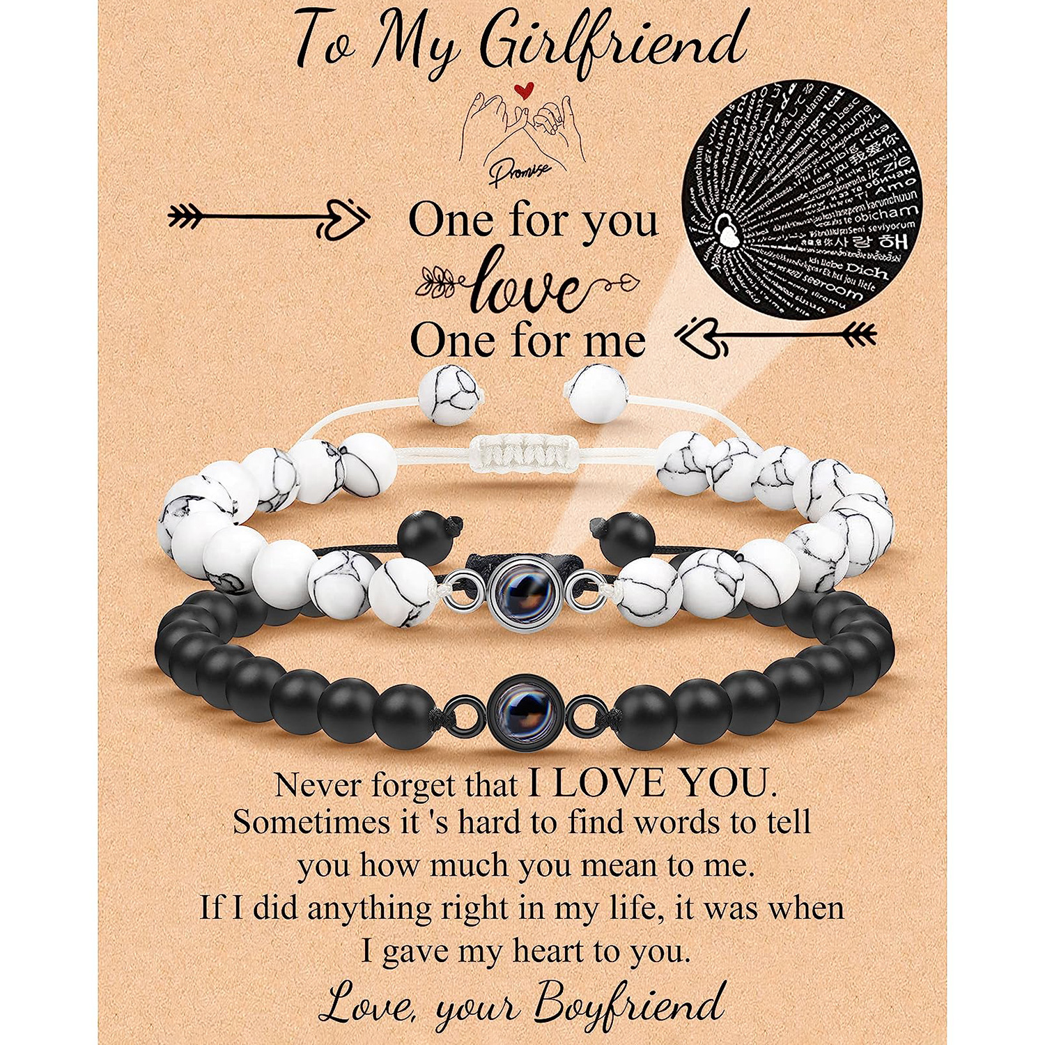 14:White Turquoise Grinding Stone Card Girlfriend gift