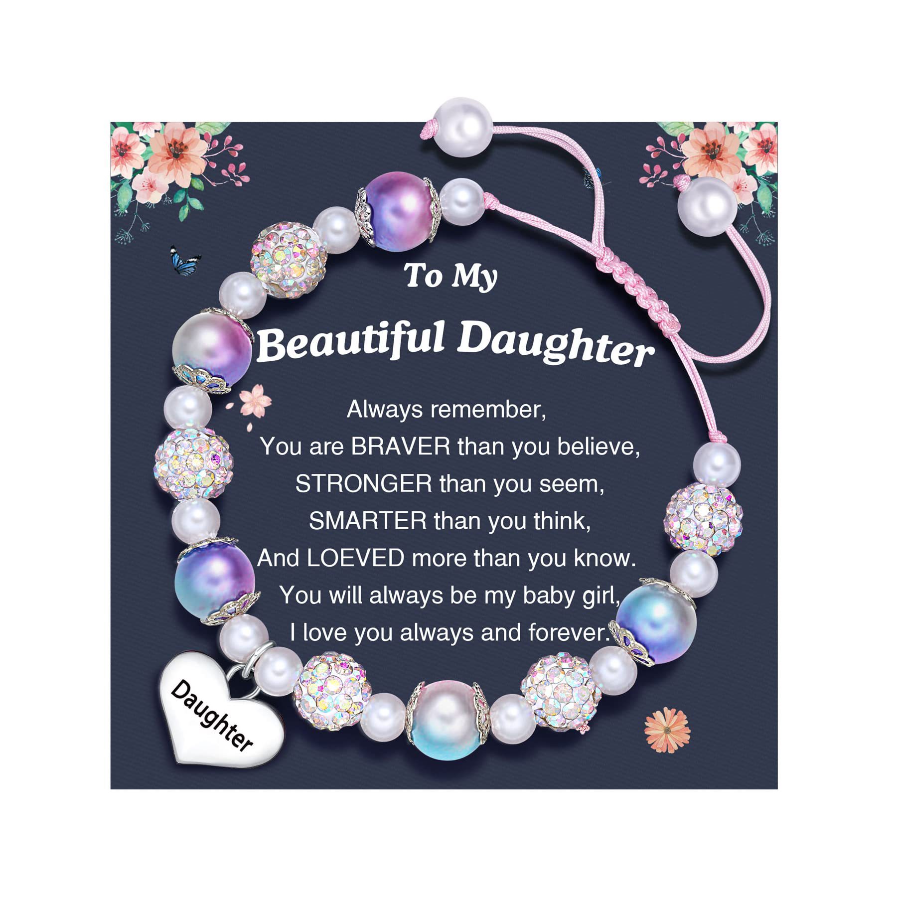 7:Purple Shambhala Bracelet Beautiful Daughter Card