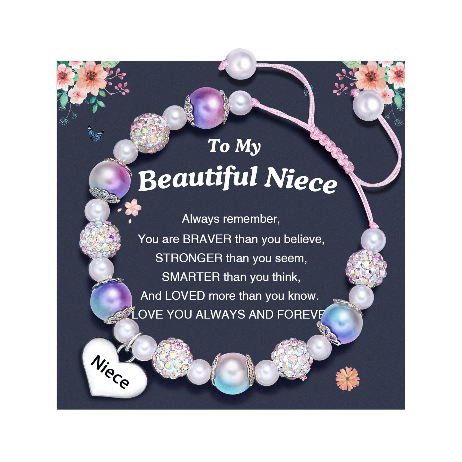 8:Purple Shambhala Bracelet Beautiful Niece Card